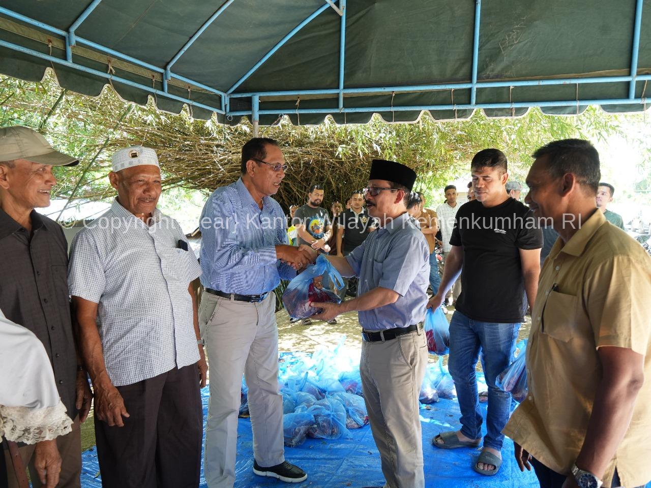 Kantor Wilayah Kemenkumham Aceh Kembali Salurkan Ratusan Paket Daging Qurban Pada Hari Raya Idul Adha Tahun Ini